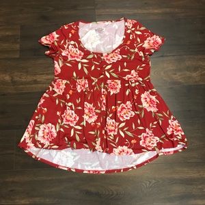 Torrid Super Soft Knits floral babydoll top!